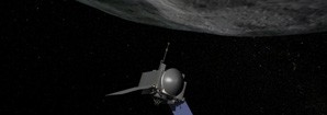 Artist's representation of OSIRIS-REx near asteroid Bennu.  NASA/Goddard/Chris Meaney
