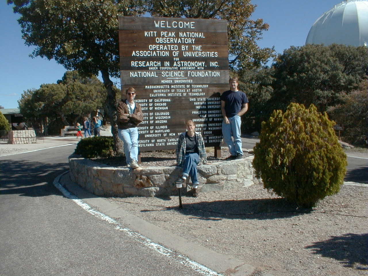 Jeff, Jaime, and Phil at the Welcome to Kitt Peak Sign